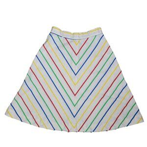 Vintage JCPenney Fashions Chevron Striped Skirt Multi-Color rainbow Size 7/8